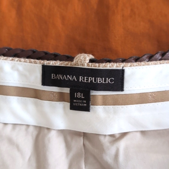 Sz 20/18 Norfolk Linen Blend Banana Republic Cream Tweed Suit Set + Free Belt! - Picture 13 of 15